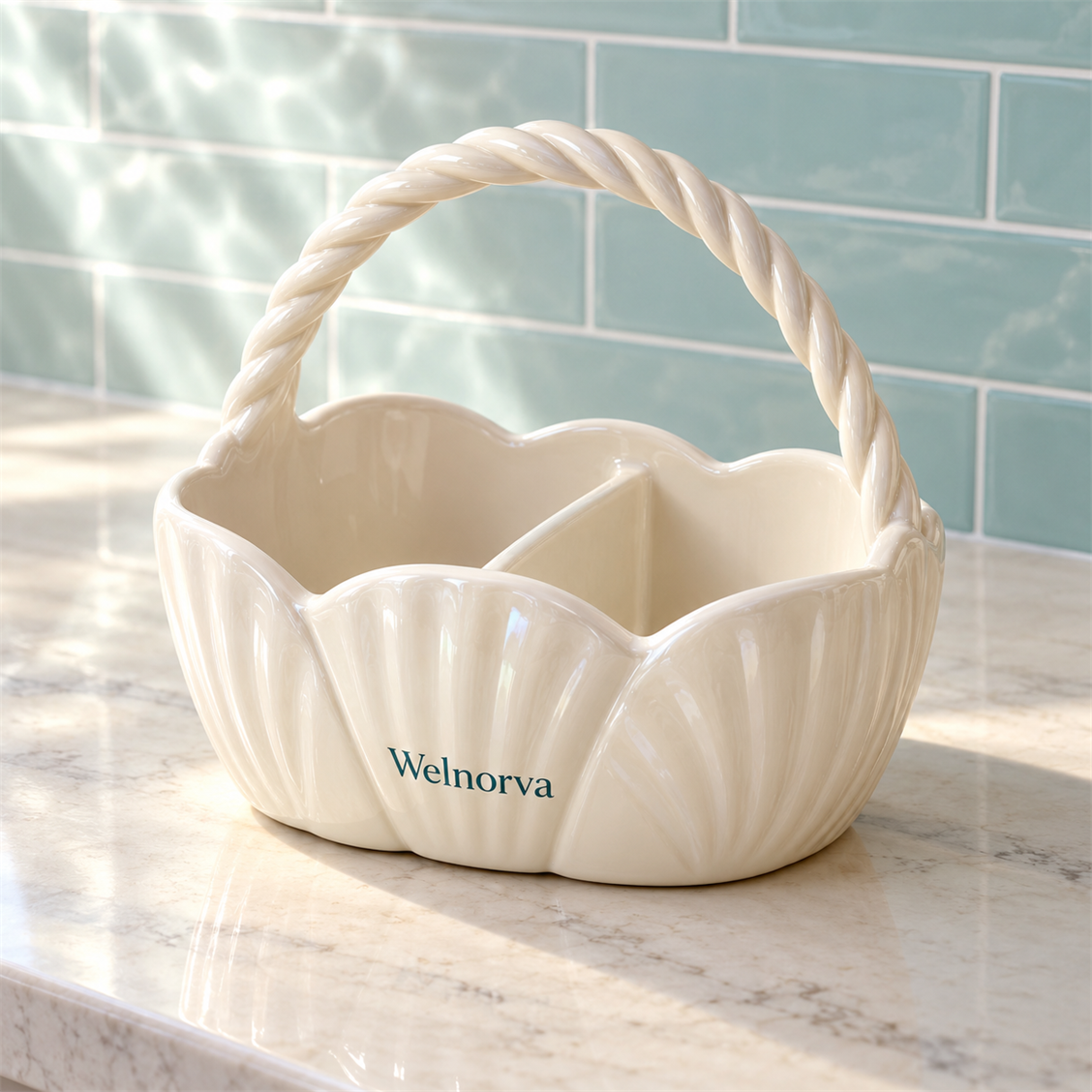 Welnorva Shell Handle Storage Basket