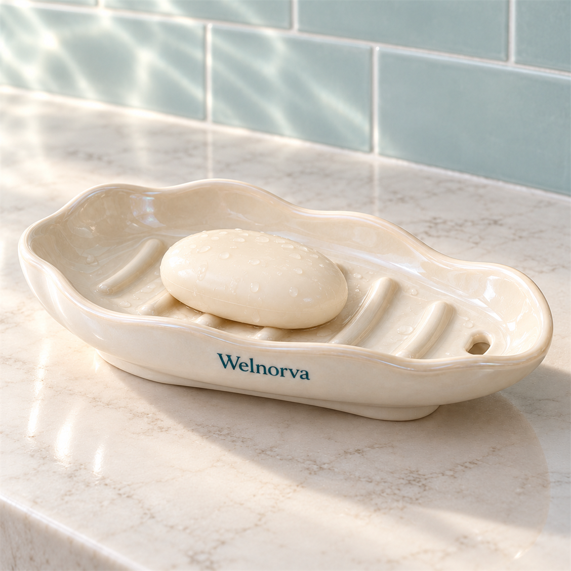 Welnorva Ripple Draining Soap Tray